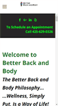 Mobile Screenshot of betterbackandbody.com